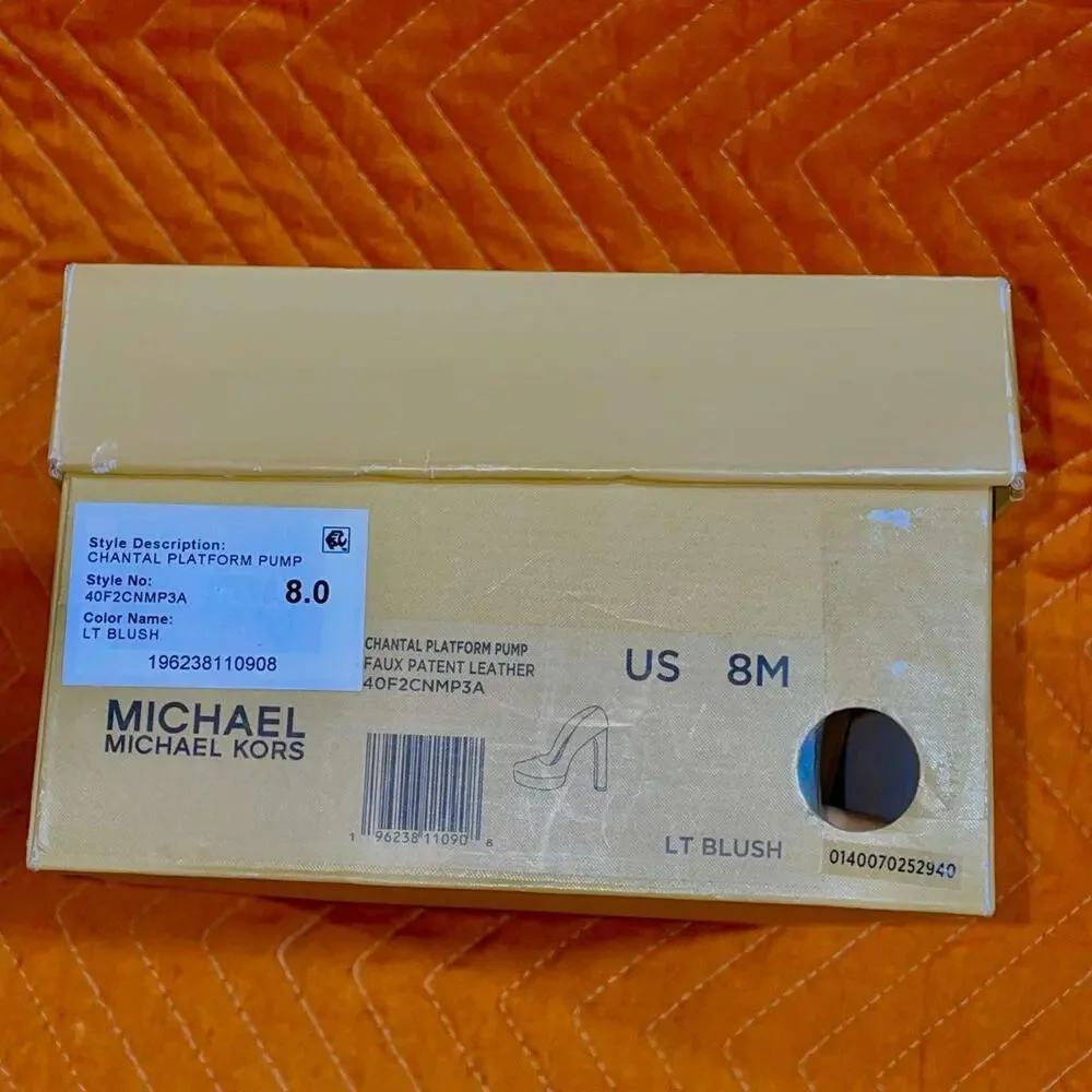 Light Blush Color Michael Kors Chantal Platform Pumps - Picture 8 of 8